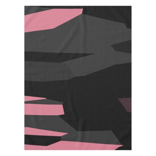 roze en zwart abstract tafelkleed (Voorkant)