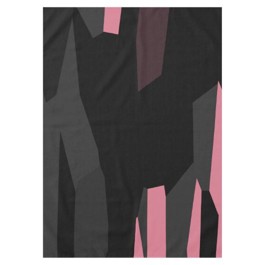 roze en zwart abstract tafelkleed (Voorkant)