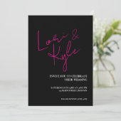 Roze en zwart Alles wat je nodig hebt is liefde Mo Kaart (Staand voorkant)