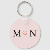 Roze en zwart beste koppels sleutelhanger (Voorkant)