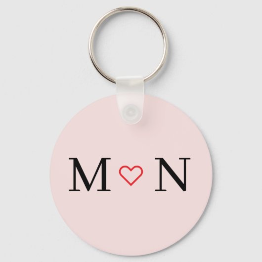 Roze en zwart beste koppels sleutelhanger (Voorkant)