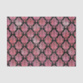 Roze en zwart Damask Patroon Tissuepapier (Voorkant)