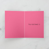 Roze en Zwart Damast, Verjaardag Kaart (Binnen)