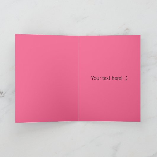 Roze en Zwart Damast, Verjaardag Kaart (Binnen)