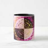 Roze en zwart dambord, Mystic Graphic Art Mok (Midden)