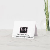 Roze en zwart Dank u Bedankkaart (Achterkant)