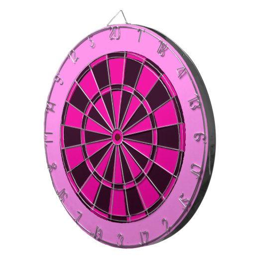 Roze en zwart dartbord (Voorkant Rechts)