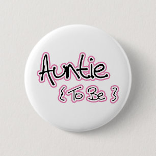 Roze en zwart design voor tantes ronde button 5,7 cm