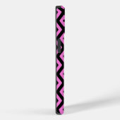 Roze en zwart diamantpatroon Case-Mate iPhone case (Achterkant / Rechts)