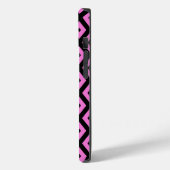 Roze en zwart diamantpatroon Case-Mate iPhone case (Achterkant / Links)