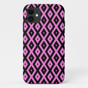 Roze en zwart diamantpatroon Case-Mate iPhone case