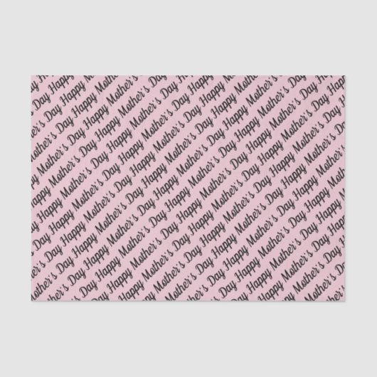 Roze en zwart. Fijne Moederdag. Tissuepapier (Voorkant)