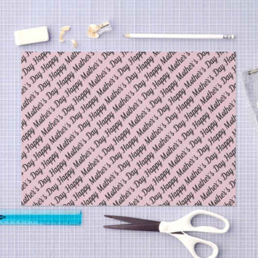 Roze en zwart. Fijne Moederdag. Tissuepapier (Craft)