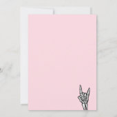 Roze en Zwart Geboren Twee Rock Gitaar 2e Verjaard Kaart (Achterkant)