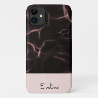 Roze en zwart gemarmerd thema Case-Mate iPhone case