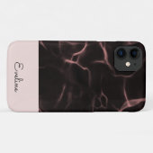 Roze en zwart gemarmerd thema Case-Mate iPhone case (Achterkant (horizontaal))