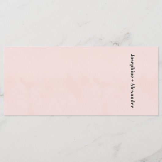 Roze en zwart gemarmerd thema menu (Achterkant)