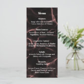 Roze en zwart gemarmerd thema menu (Staand voorkant)