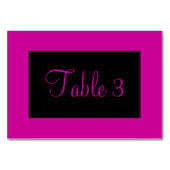 Roze en Zwart Genummerd Kaart (Achterkant)