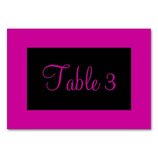 Roze en Zwart Genummerd Kaart (Achterkant)