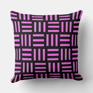 roze en zwart Geometrisch Kussen