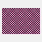 Roze en zwart gepantserd kerstpapier inpakpapier vel (Voorkant 3)