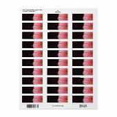 Roze en Zwart Gerber Daisy Retouradres Labels (Full Sheet)