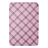 Roze en zwart geruit badmat (Voorkant Verticaal)