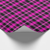 Roze en zwart geruite inpakpapier (Hoek)