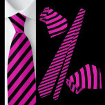 Roze en zwart gestreepte Abstract patroonpatroon S Stropdas<br><div class="desc">Roze en zwart gestreepte Abstract patroonpatroon Stropdas.</div>