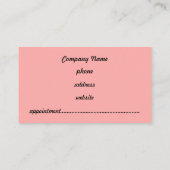 Roze en Zwart Gingham Visitekaartje Afsprakenkaartje (Achterkant)