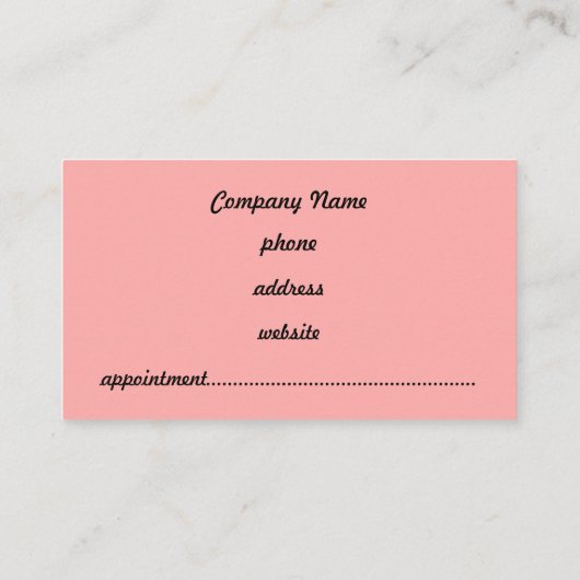 Roze en Zwart Gingham Visitekaartje Afsprakenkaartje (Achterkant)