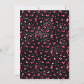 Roze en Zwart Glitter Luipaard Spots 21e Verjaarda Kaart (Achterkant)