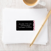 Roze en zwart Gothic Return Address Label (Insitu)