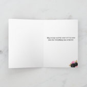 Roze en zwart goud 19e verjaardag kaart (Binnen)