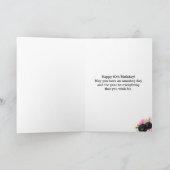 Roze en Zwart Goud 60e Verjaardag Kaart (Binnen)