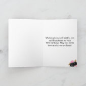 Roze en Zwart Goud 90ste Verjaardag Kaart (Binnen)