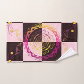 Roze en Zwart Grafische Kunst, Mystic Checkerboard Bad Handdoek (Handdoek)