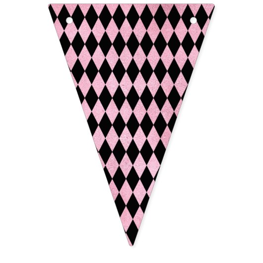 Roze en Zwart Halloween Bunting Flags Vlaggetjes (Tweede vlag)