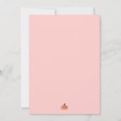 Roze en Zwart Halloween Verjaardagsfeest Kaart (Achterkant)