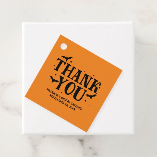 Roze en zwart Halloween Vrijgezellenfeest Dank u Bedankjes Labels (In situ)