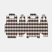  roze en zwart Harlequin Patroon Bedankdoosjes (Uitgevouwen)