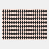  roze en zwart Harlequin Patroon Inpakpapier Vel (Voorkant 2)