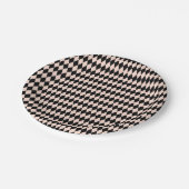  roze en zwart Harlequin Patroon Papieren Bordje (Gekanteld)