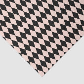  roze en zwart Harlequin Patroon Tissuepapier (Detail)