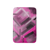 Roze en Zwart Hedendaagse Kunst Abstract Schildere Badmat (Voorkant Verticaal)