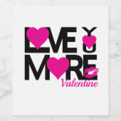 Roze en zwart houden meer van je wijn etiket (Enkel label)