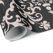  roze en zwart inpakpapier (Rol Hoek)