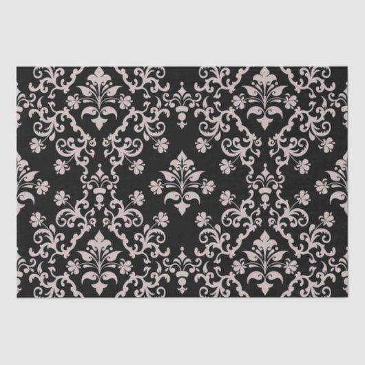  roze en zwart inpakpapier tissuepapier (Voorkant)