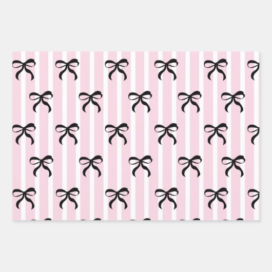 Roze en zwart inpakpapier vel (Voorkant 2)